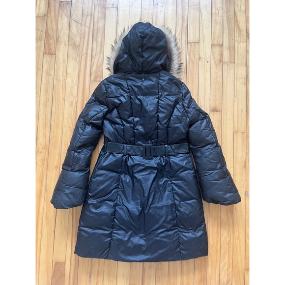Mackage Black Puffer Coat Fur Hood Zip Front Pockets Warm Winter Womens Medium - Picture 2 of 13